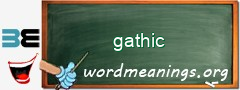 WordMeaning blackboard for gathic